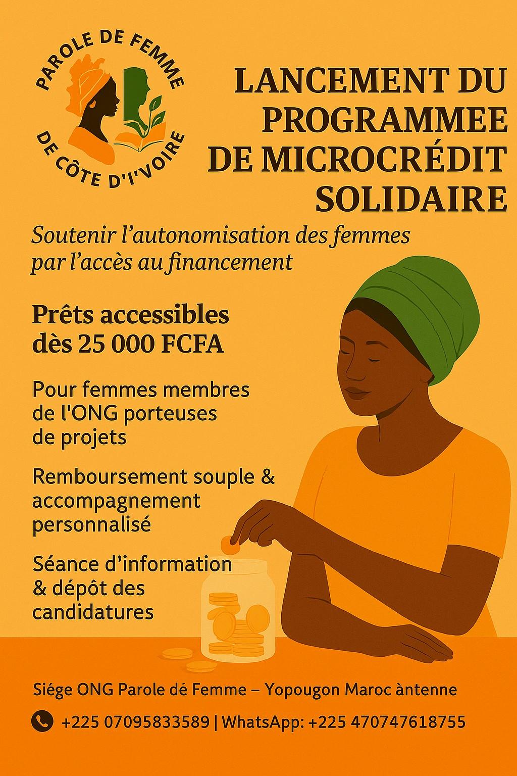 Flyer lancement pret micro credit